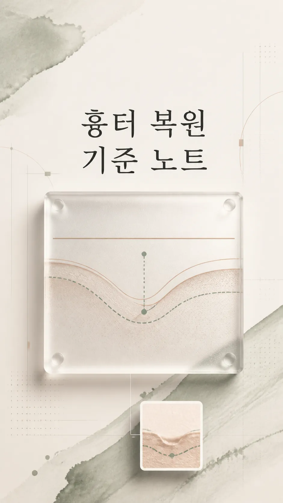 흉터 복원 기준 노트