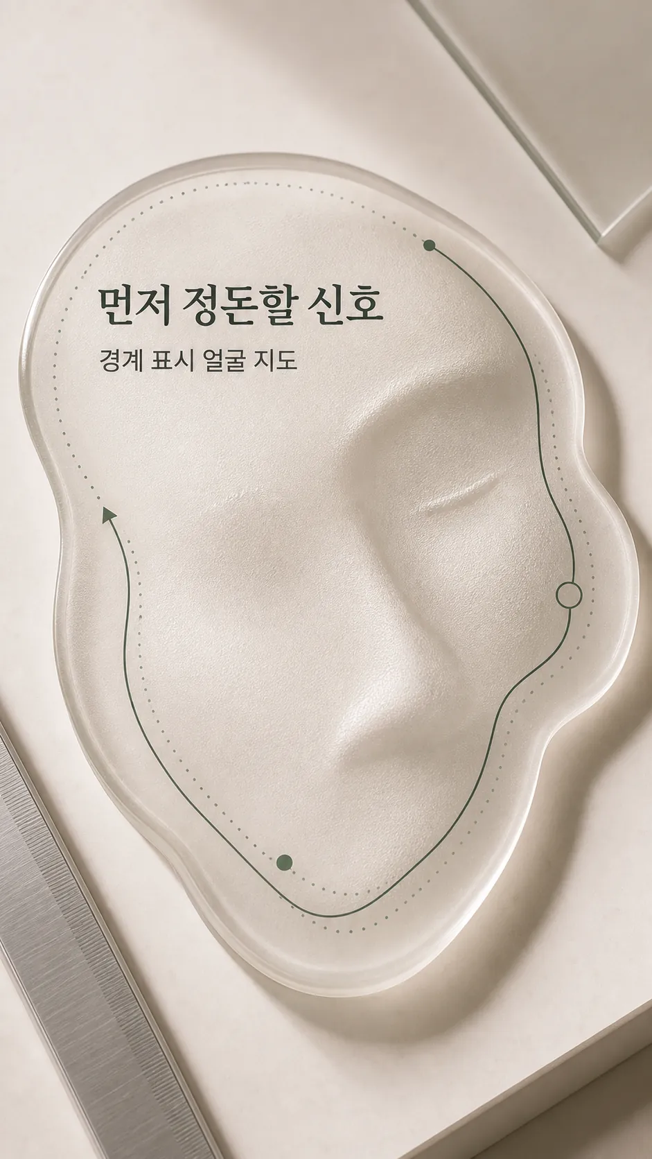 새살침과 아이스픽은 먼저 정돈할 부위 경계 표시 얼굴 지도