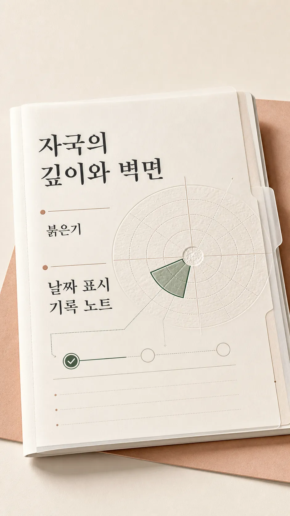 상담 전 흉터 깊이 메모와 날짜 표시 기록 노트