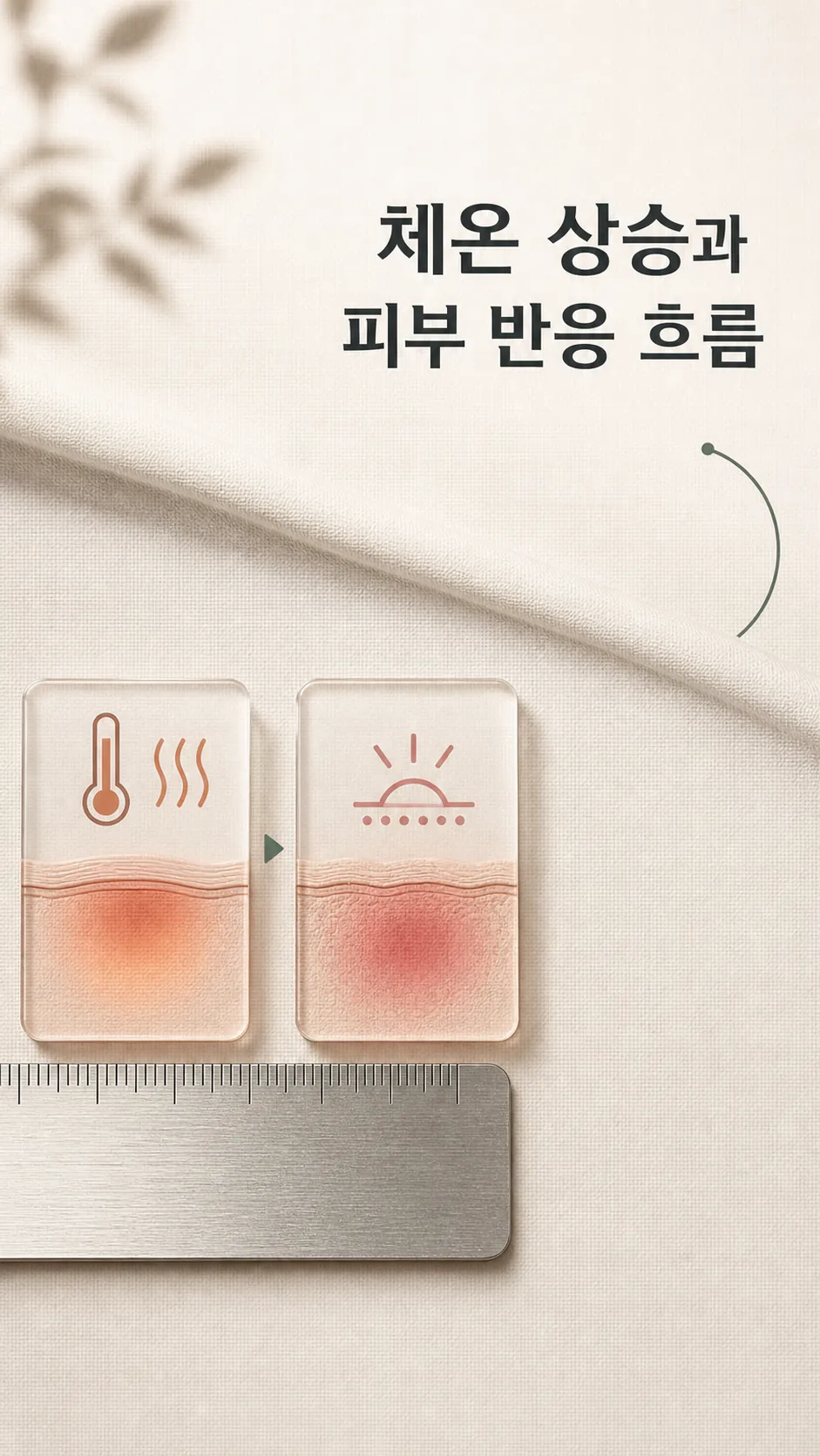 체온 상승과 피부 반응 흐름
