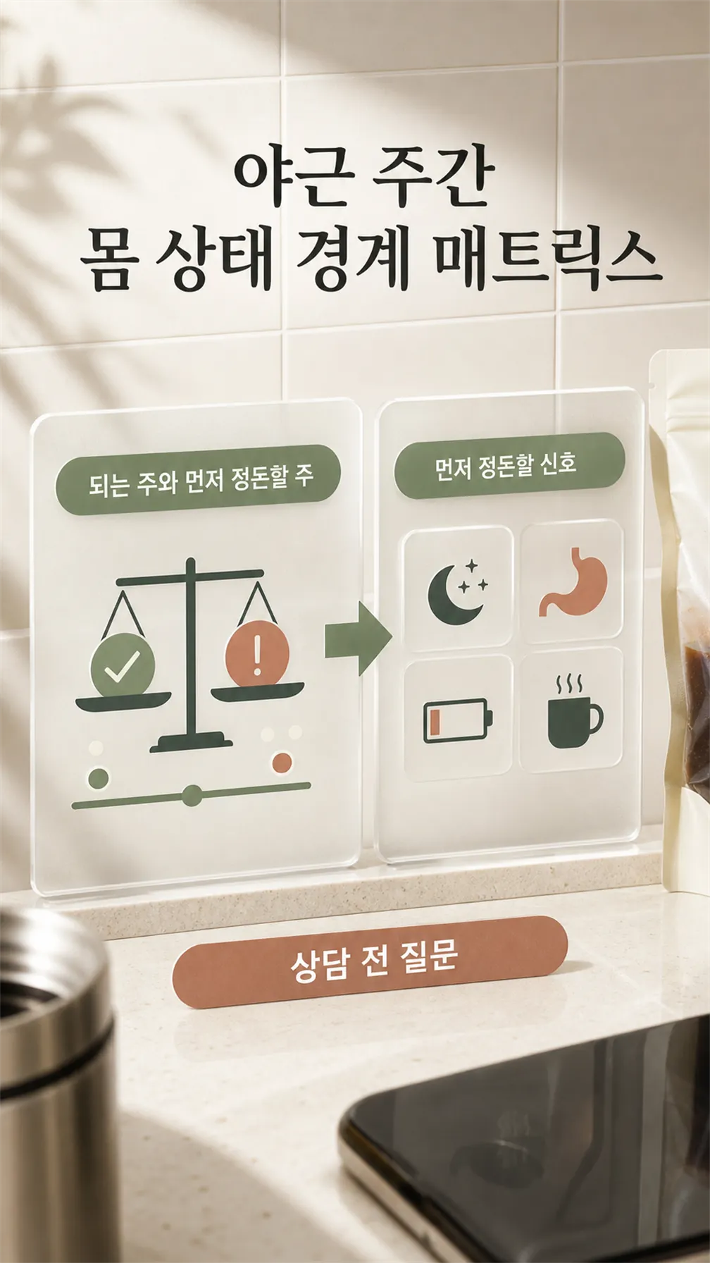 휴대폰 기록 화면과 손 클로즈업