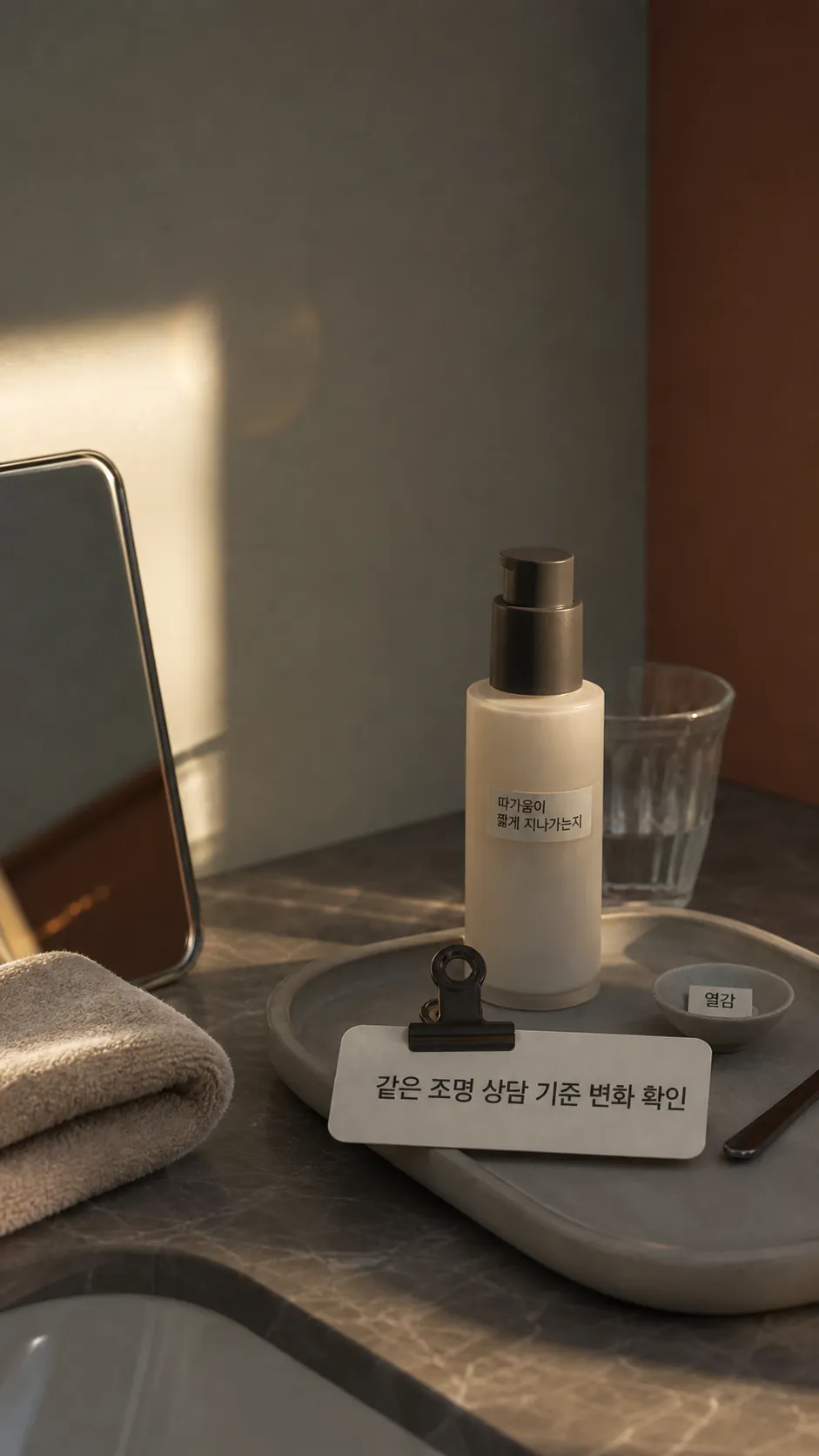 같은 조명 상담 기준 변화 확인 생활 장면