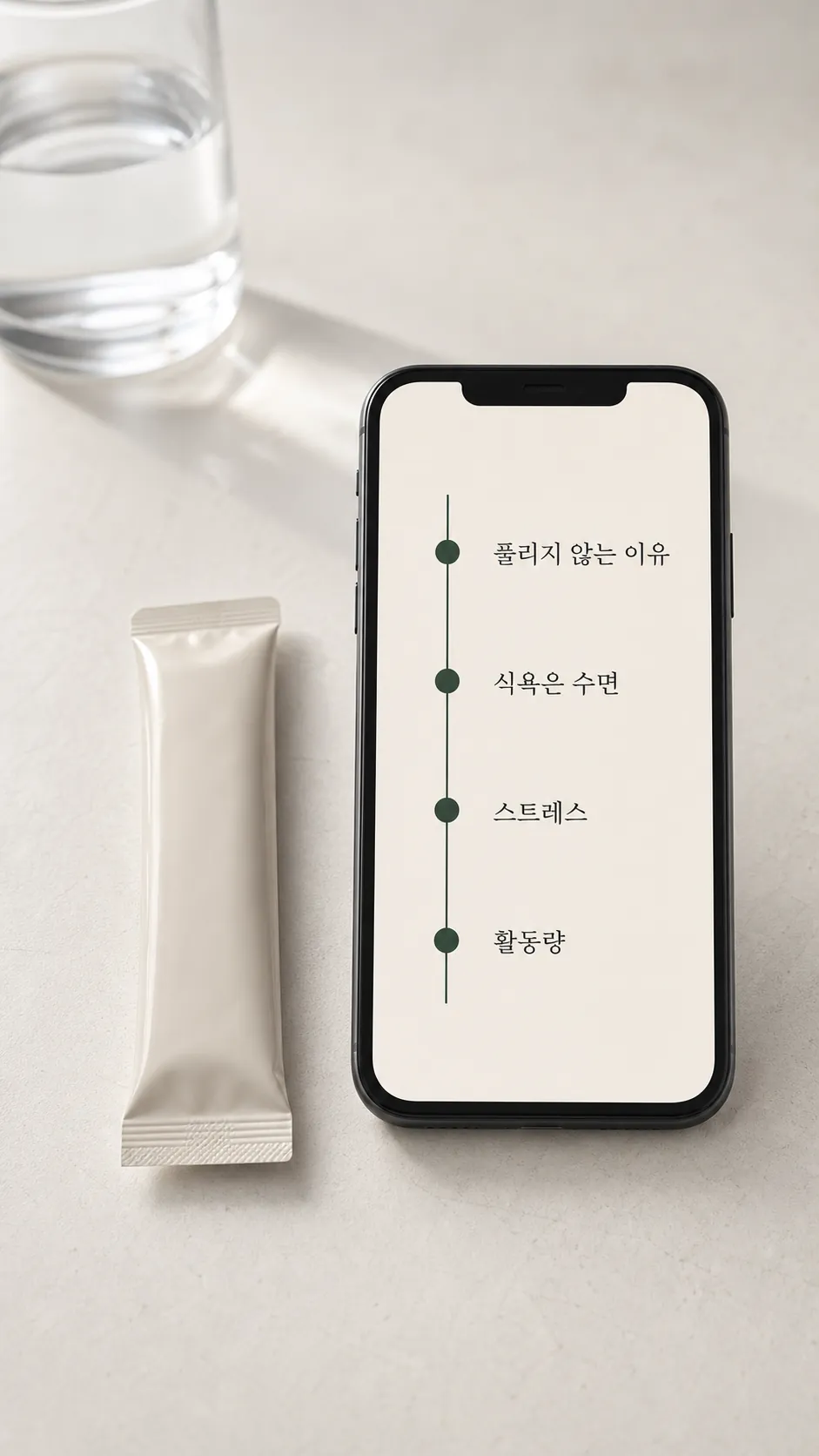 낮추는 방향으로 풀리지 않는 휴대폰 화면 기록 관찰 기록 노트