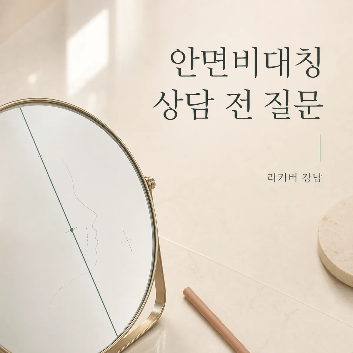썸네일 - 수험생 안면비대칭, 상담 전에 정리할 한 가지 질문