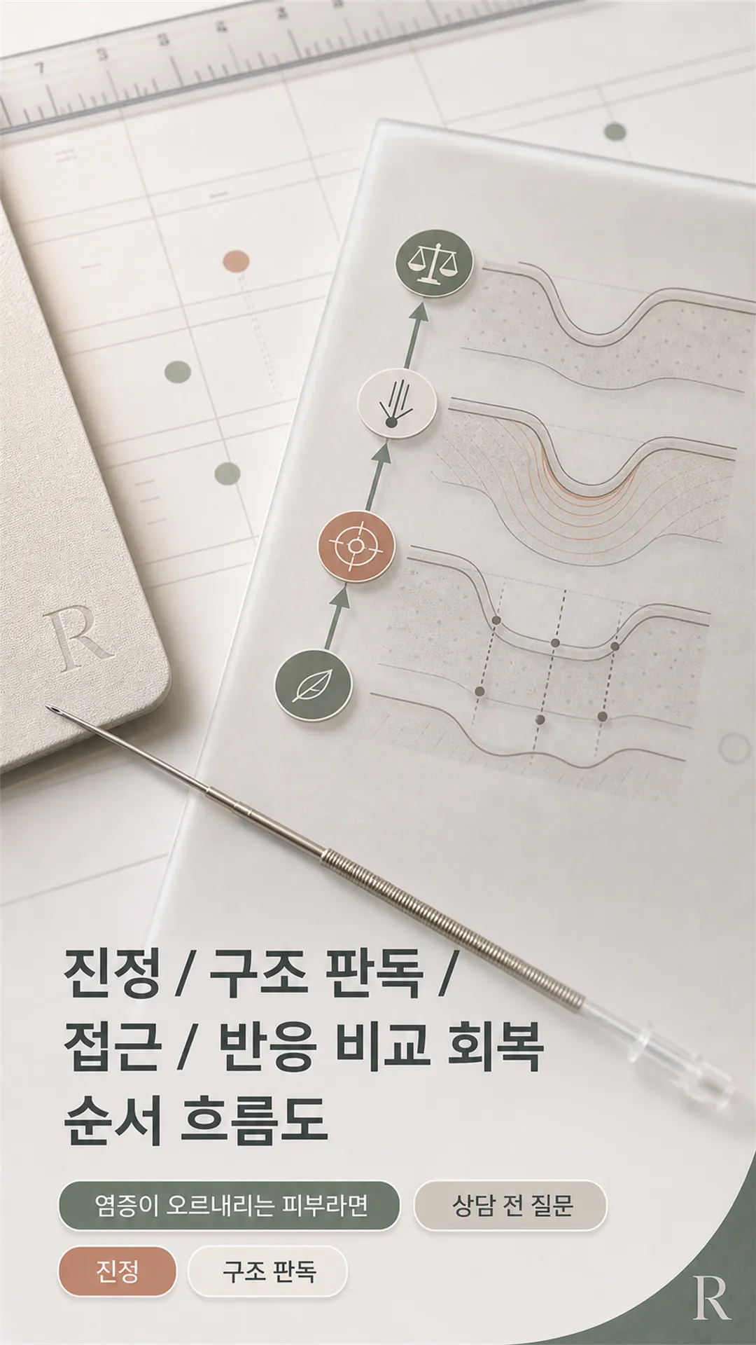 진정→구조 판독→접근→반응 비교 회복 순서 흐름도