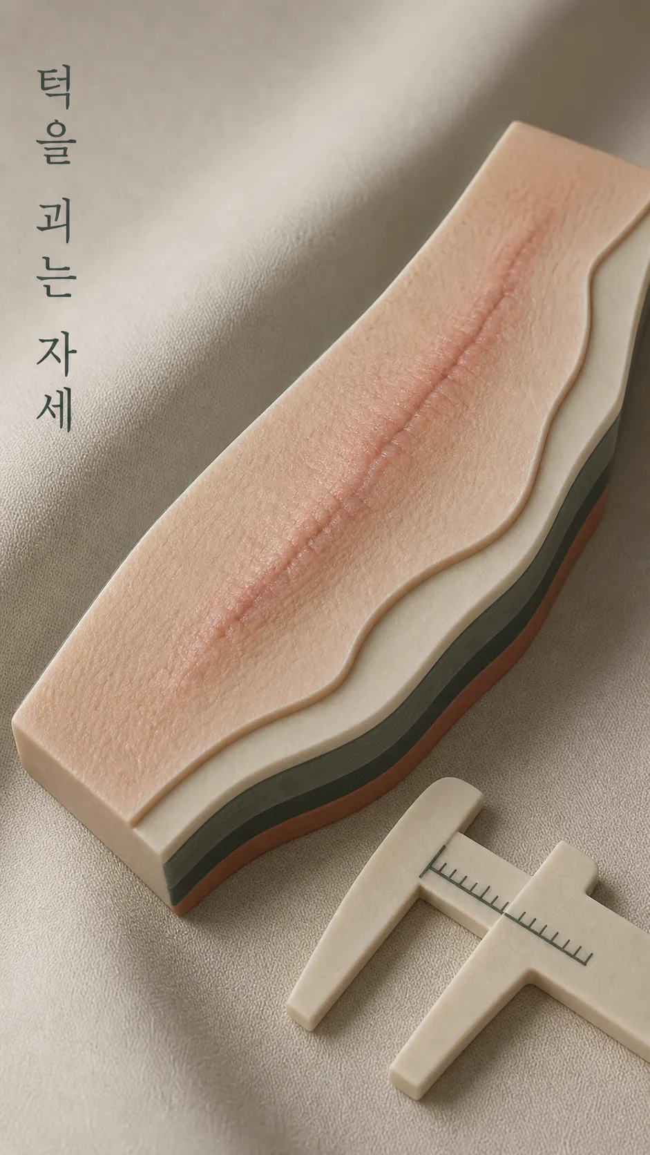 피부 질감 매크로와 캘리퍼 기준 도구