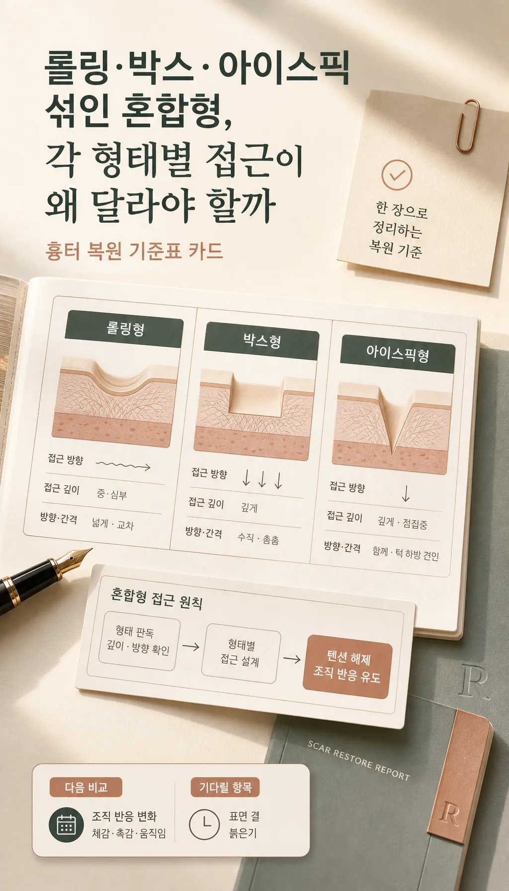 흉터 복원 기준표 카드