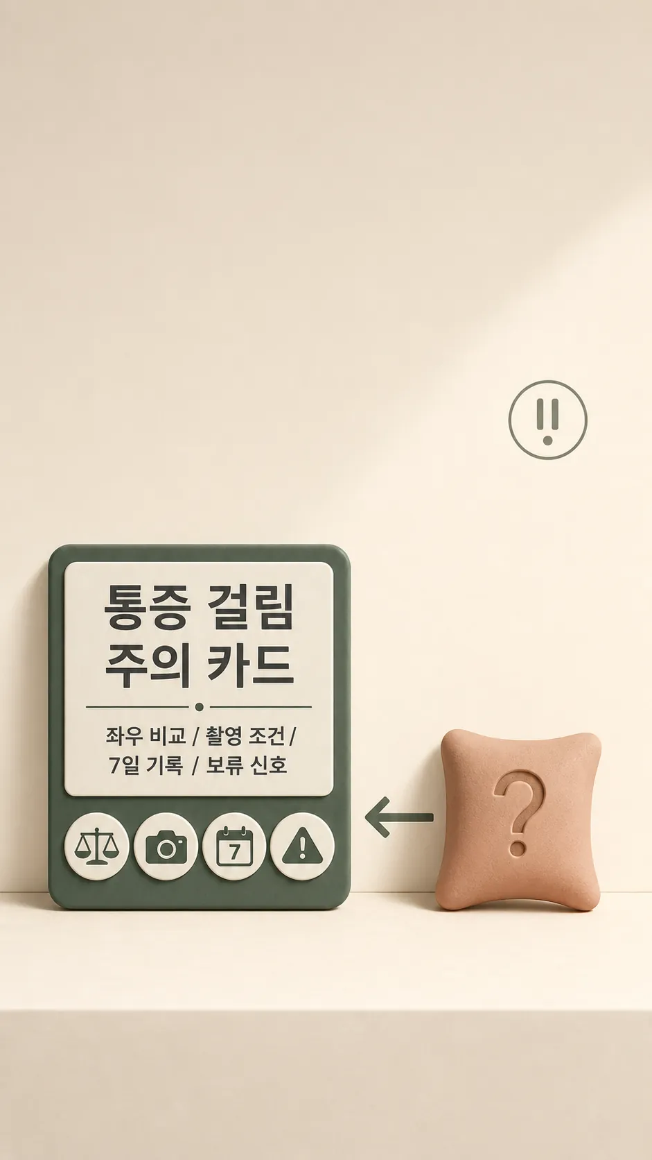 통증 걸림 주의 카드