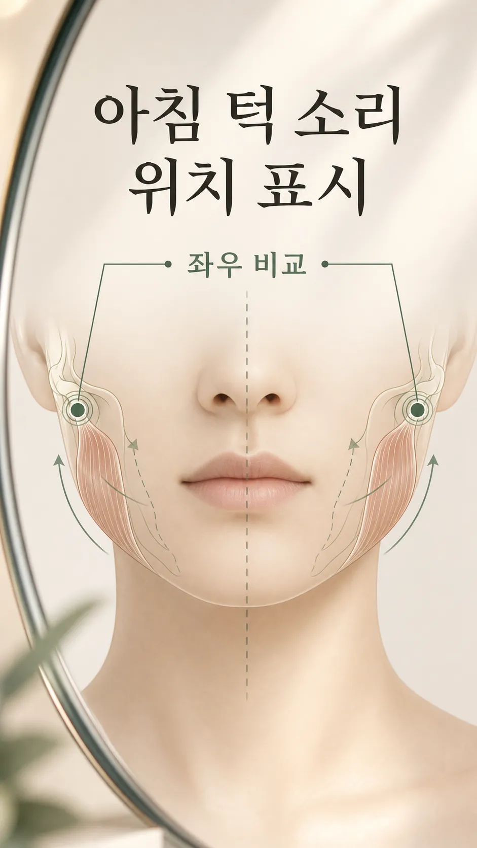 아침 턱 소리 위치 표시