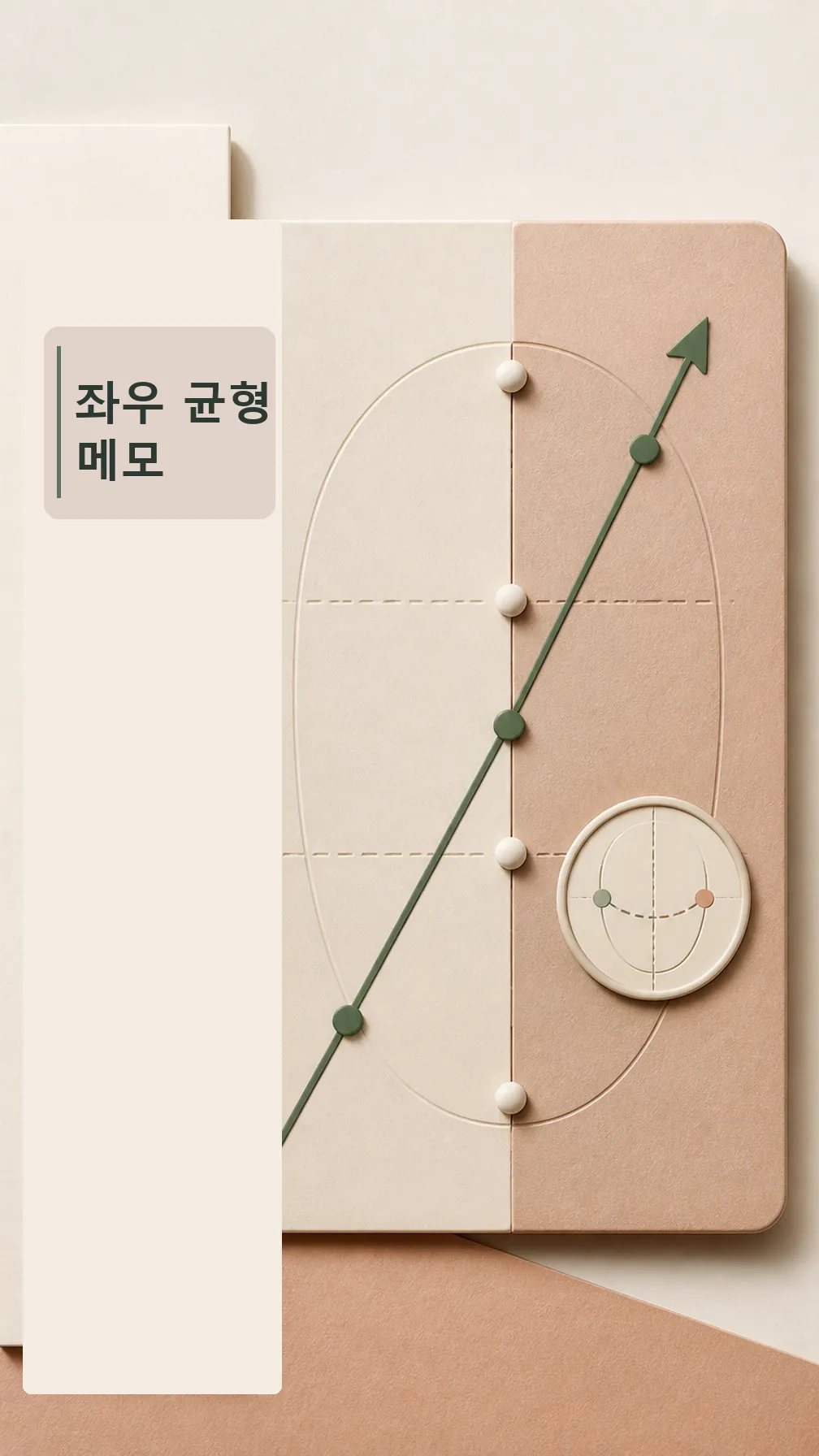 좌우 균형 메모 정물