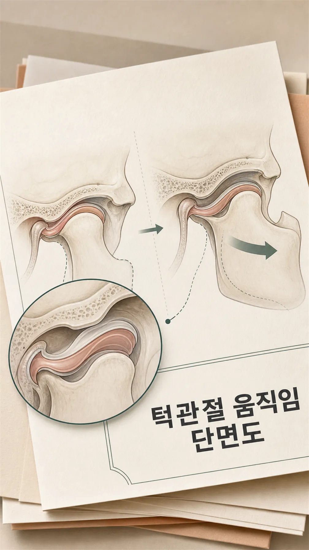 턱관절 움직임 단면도