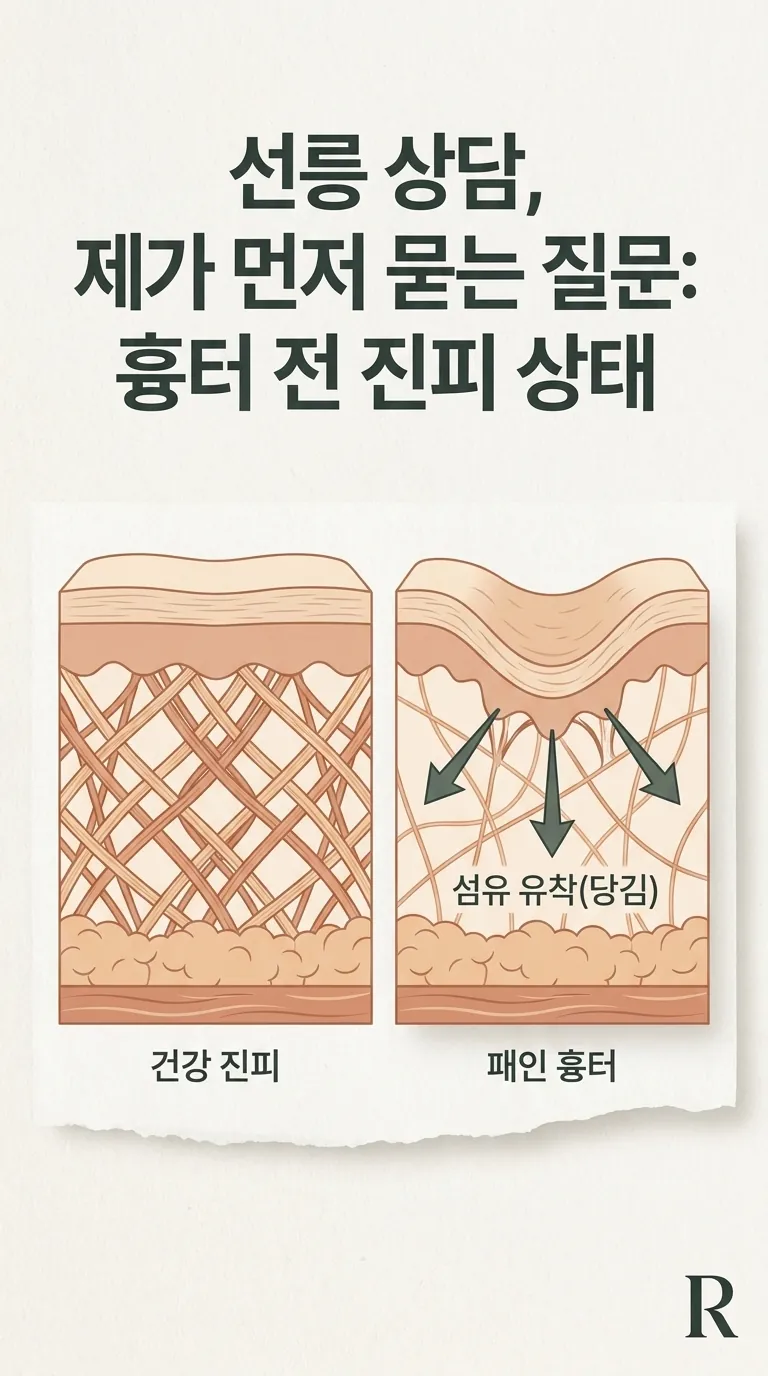 피부 진피 단면 모식도