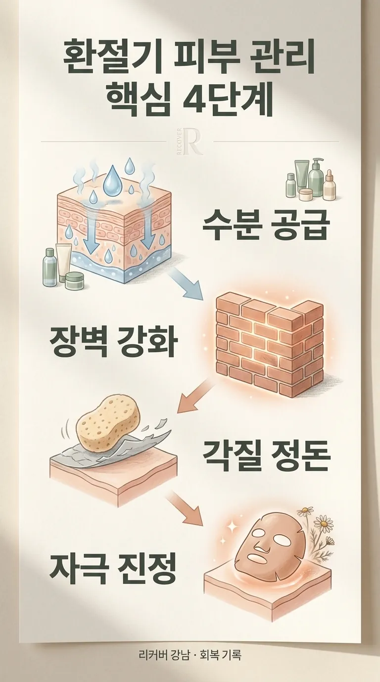 환절기 피부 관리 팁 인포그래픽