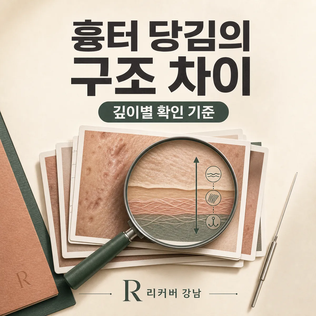 썸네일 - 여드름 흉터 아래 당김이 있을 때 먼저 살펴야 할 구조 차이