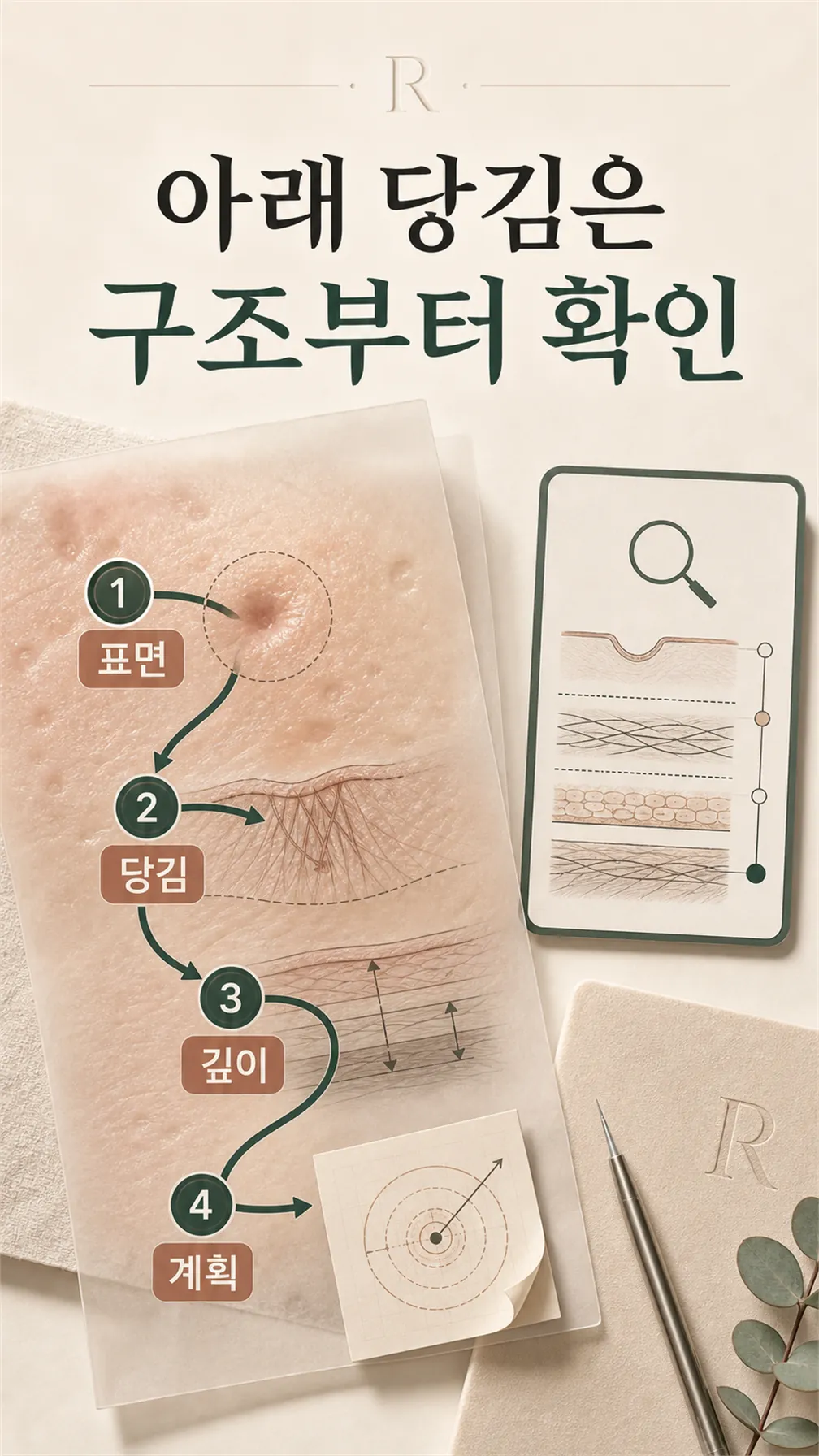 유착 띠 형성 3단계 흐름도