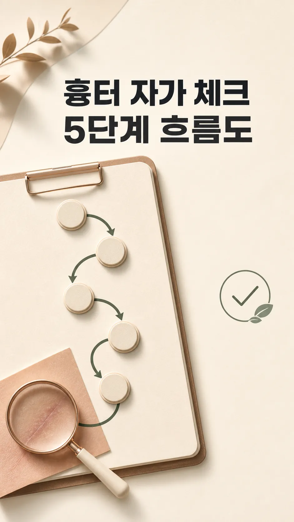 흉터 자가 체크 5단계 흐름도