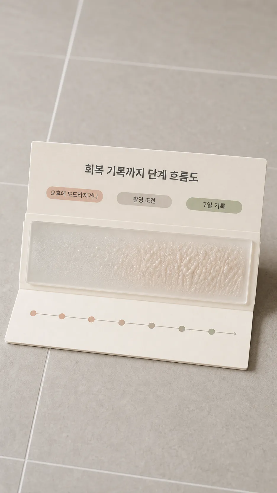 염증 진정부터 회복 기록까지 단계 흐름도