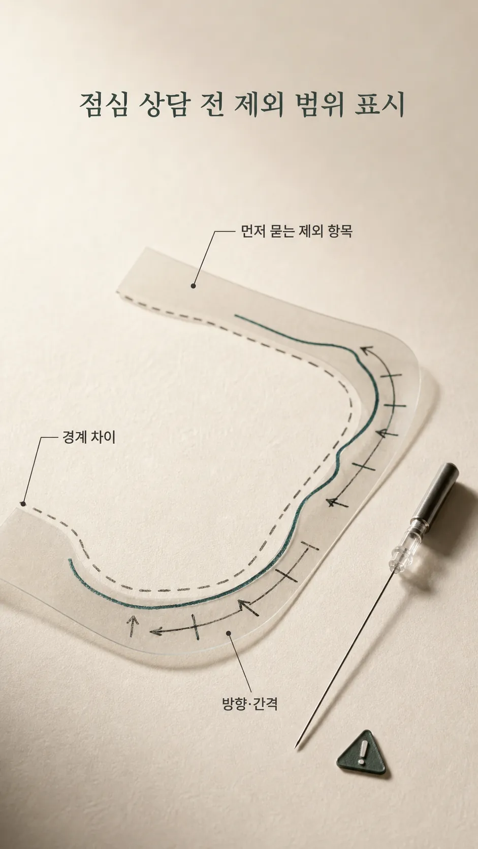 점심 상담 전 제외 범위 표시
