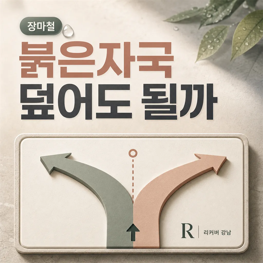 썸네일 - 역삼 직장인 장마철 붉은 자국 덮어도 될까요