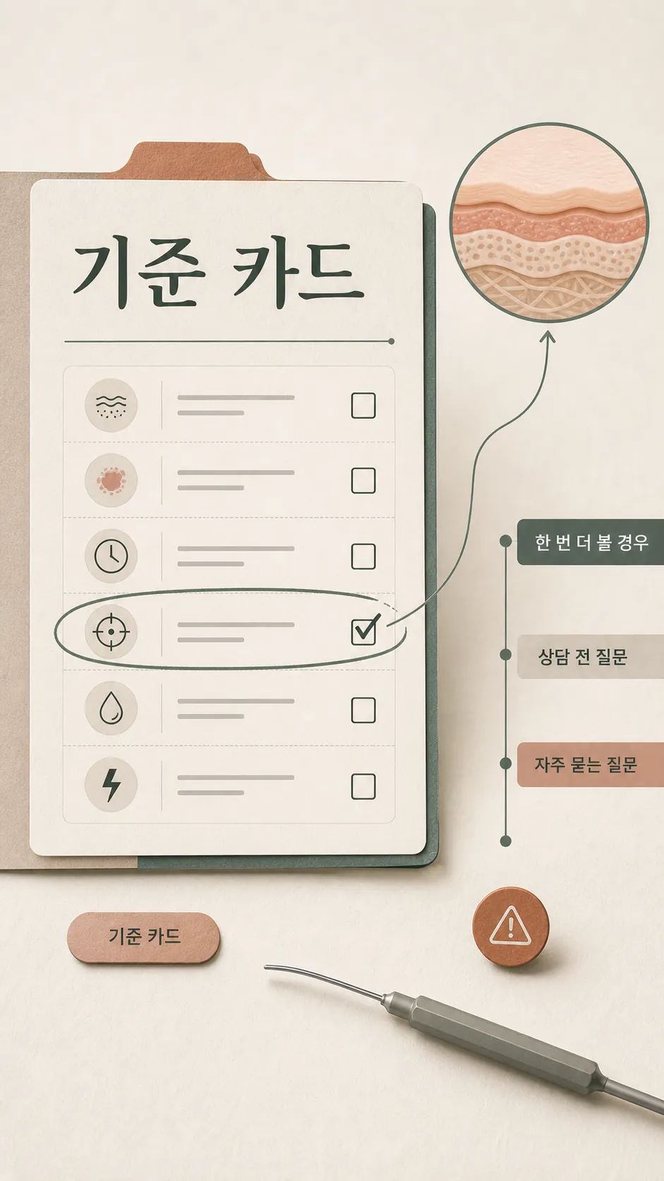 회복 반응 비교 항목을 정리한 기준 카드