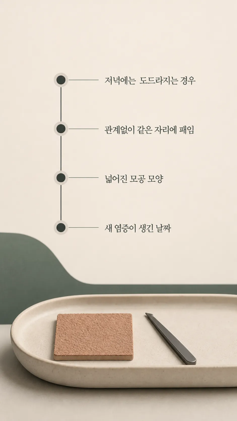 회복 시점과 주의 신호 단계 타임라인