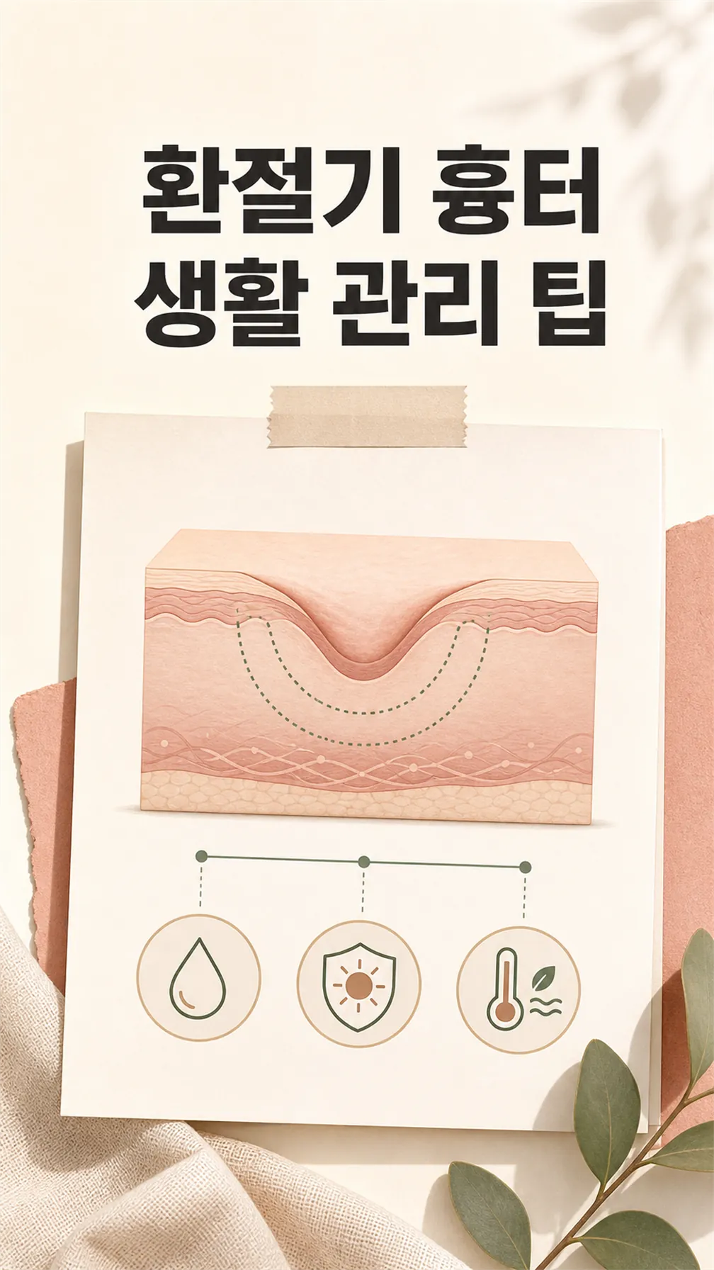 환절기 흉터 생활 관리 팁 인포그래픽