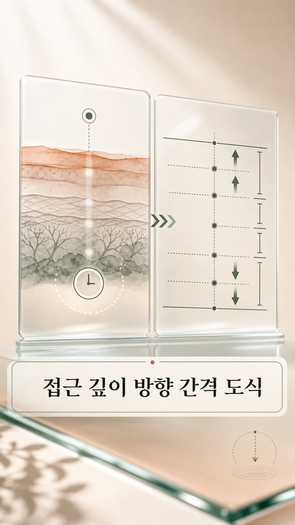 접근 깊이 방향 간격 도식