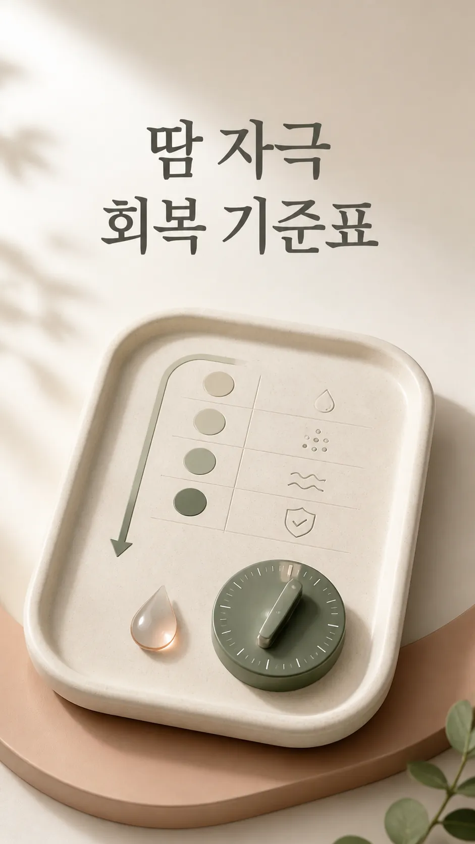 땀 자극 회복 기준표