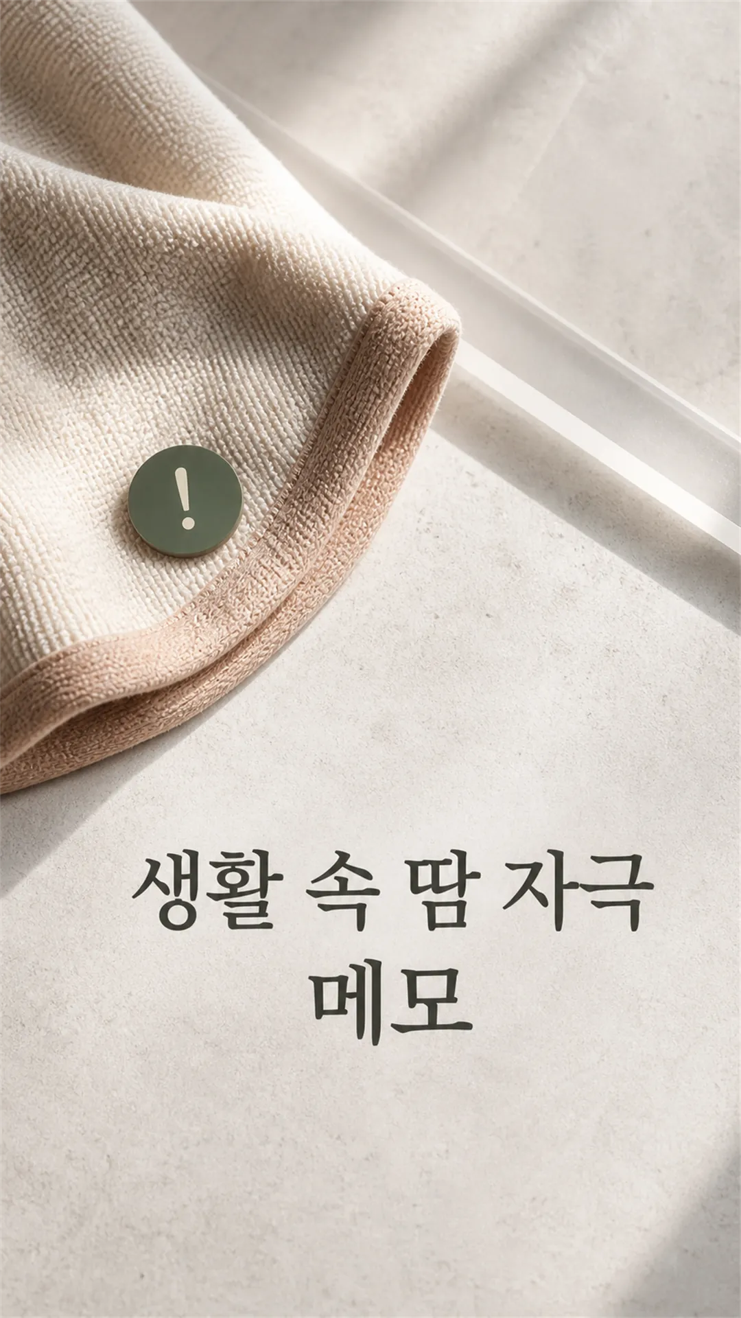 생활 속 땀 자극 메모