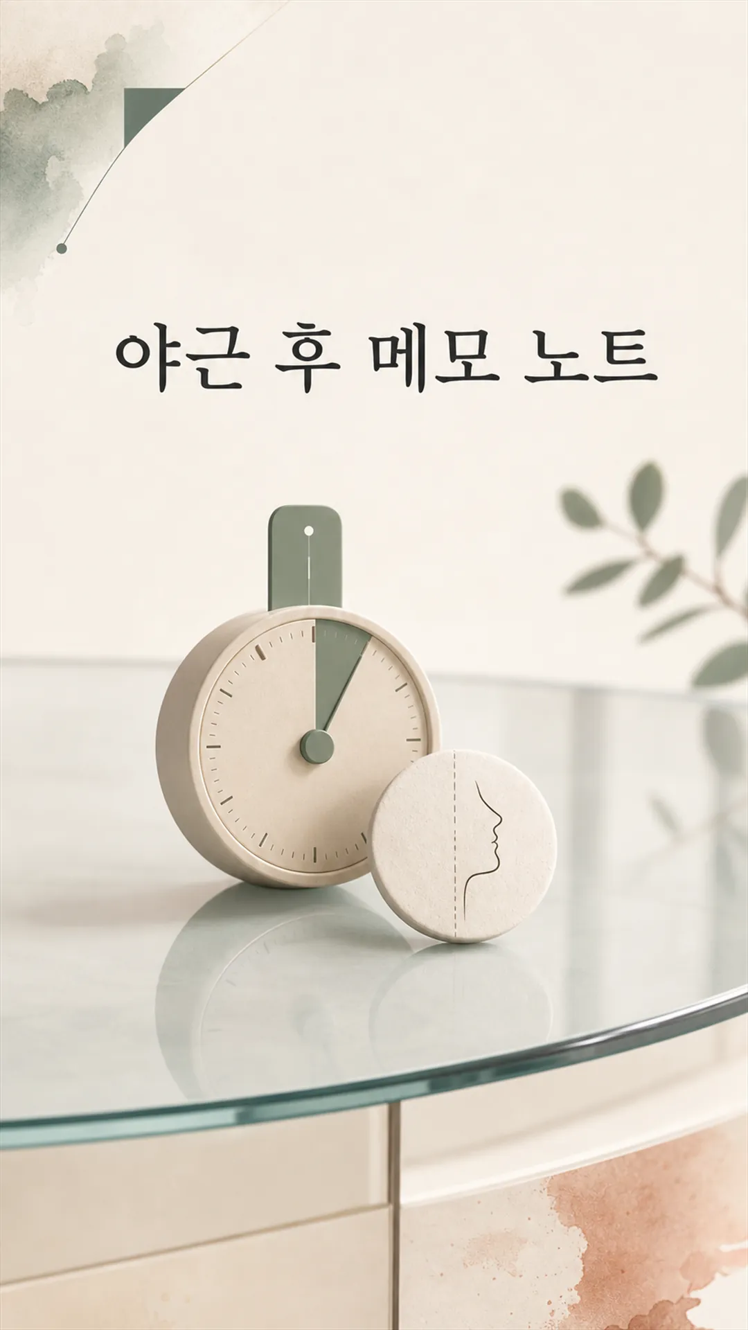 야근 후 메모 노트