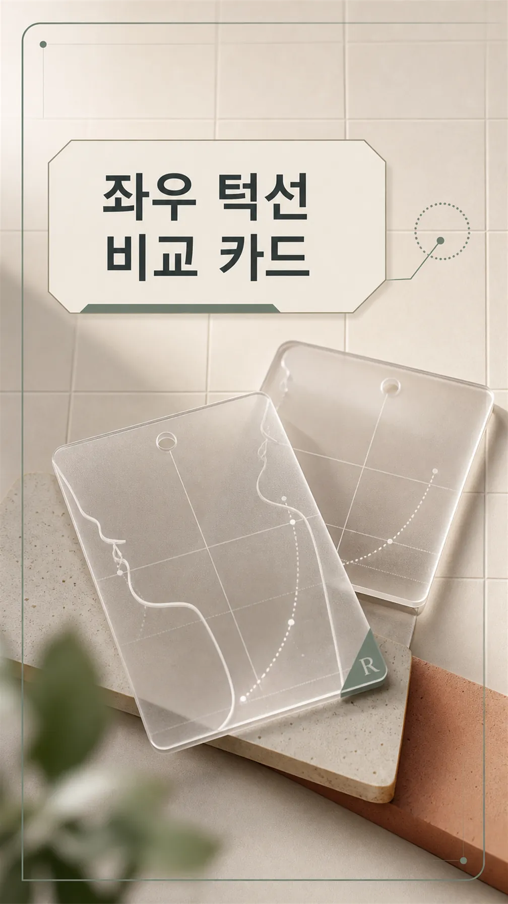 좌우 턱선 비교 카드