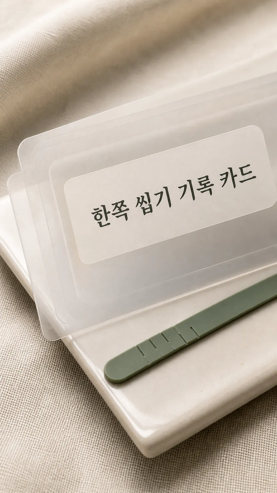한쪽 씹기 기록 카드