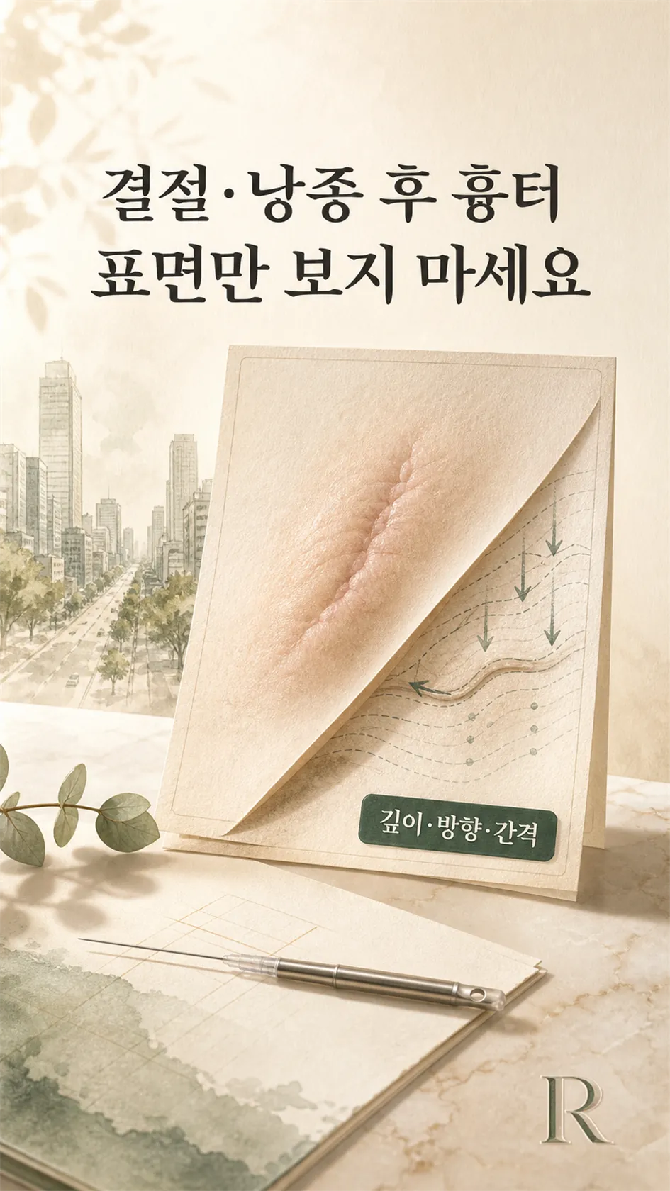 아이보리 창가 차분한 정물