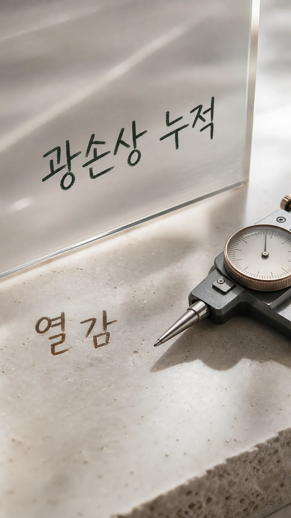 피부 질감 매크로와 캘리퍼 기준 도구