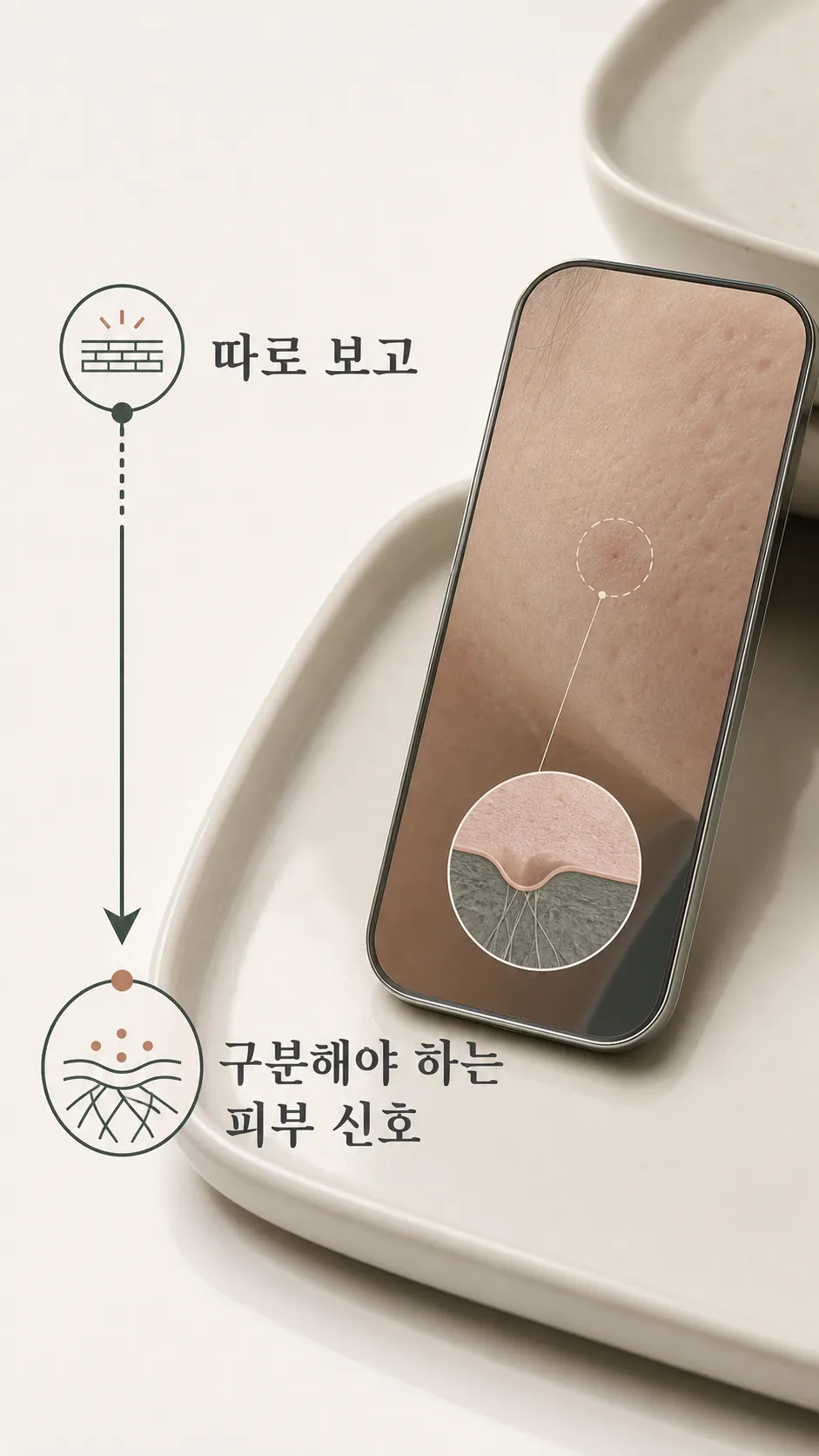 같은 조명 피부 경계 질감 확대 정물