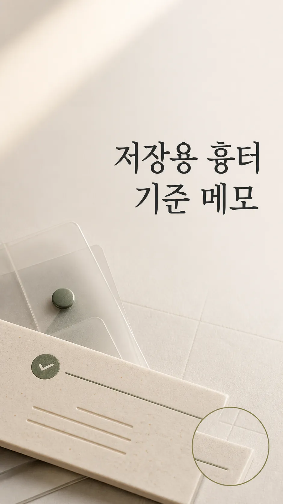 저장용 흉터 기준 메모 정물