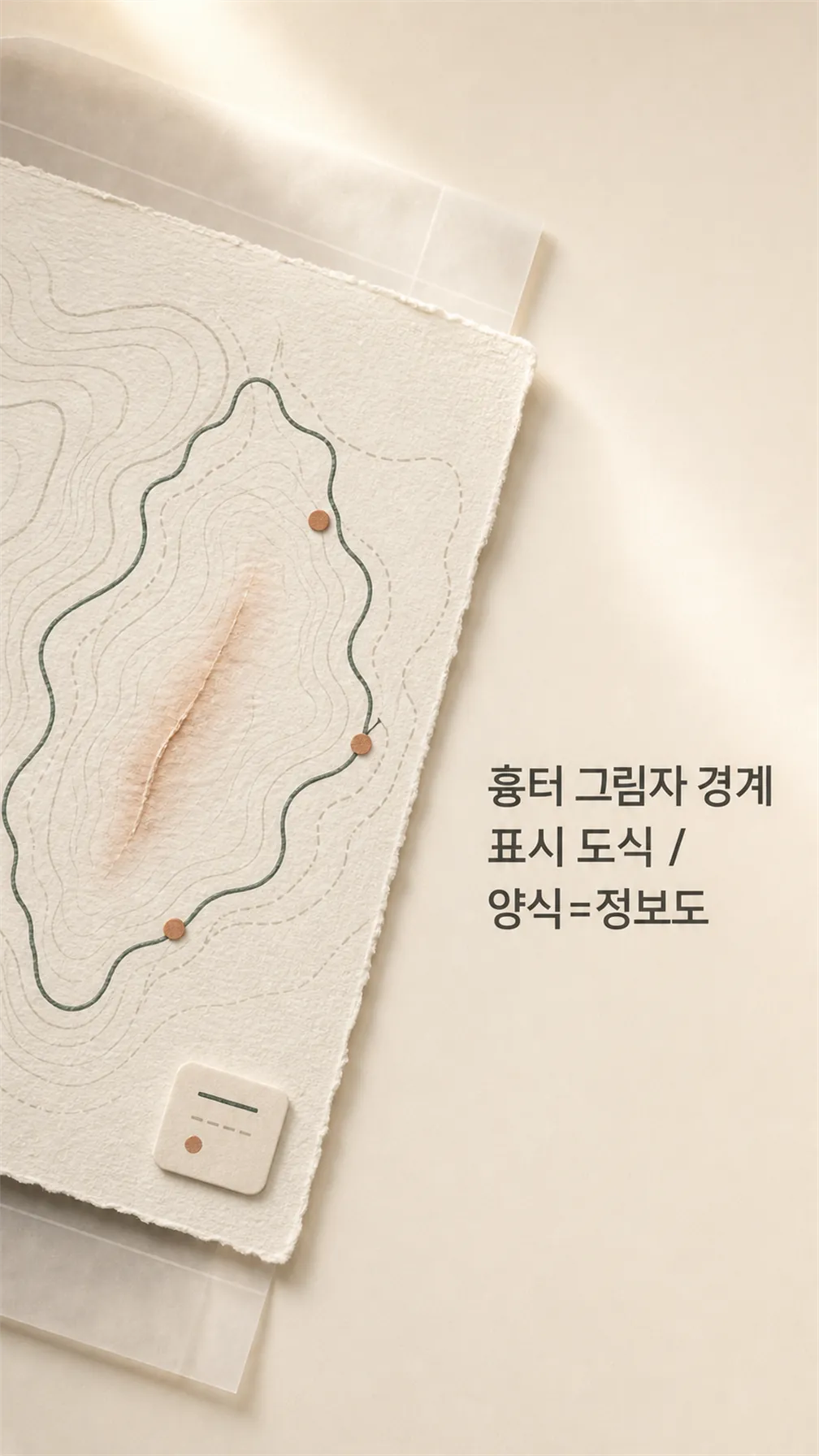 흉터 그림자 경계 표시 도식