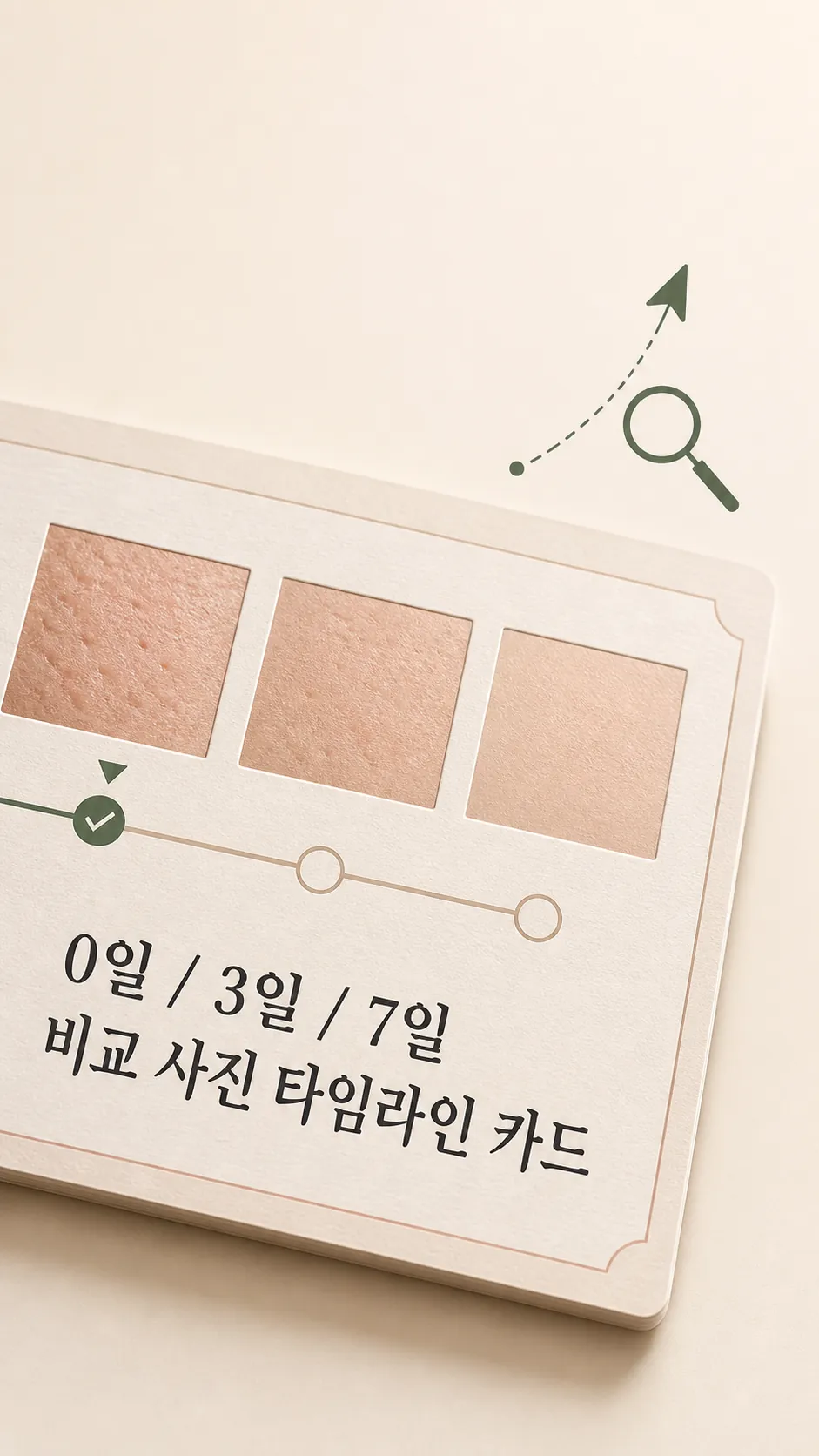 0일·3일·7일 비교 사진 타임라인 카드